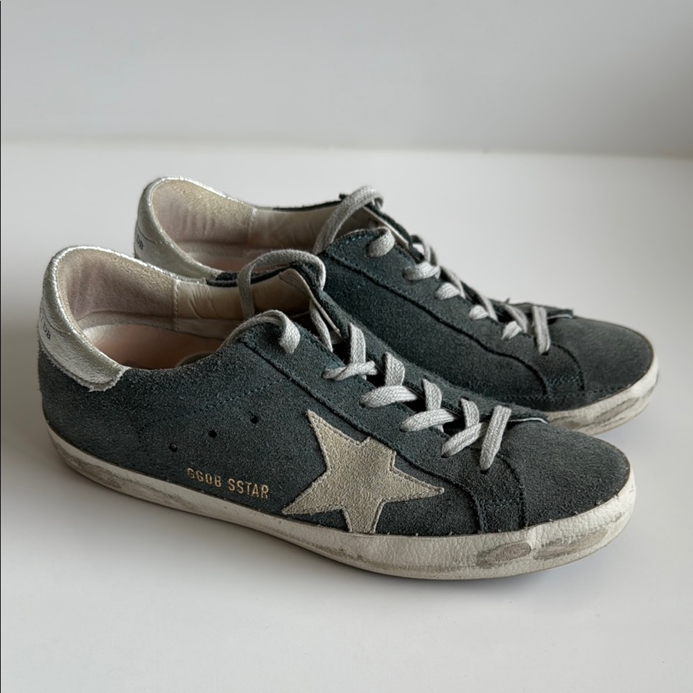 Teal Suede Golden Goose